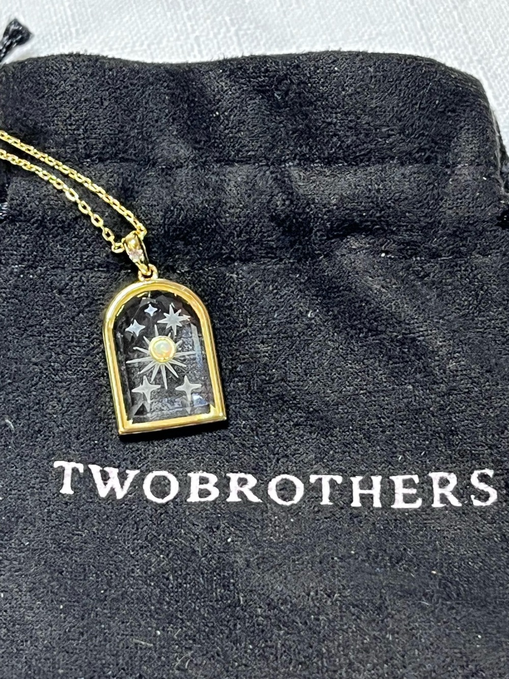 Neo Relique 14K Gold Vermeil Celestial Arch Tarot Pendant Necklace — Cosmic Sun